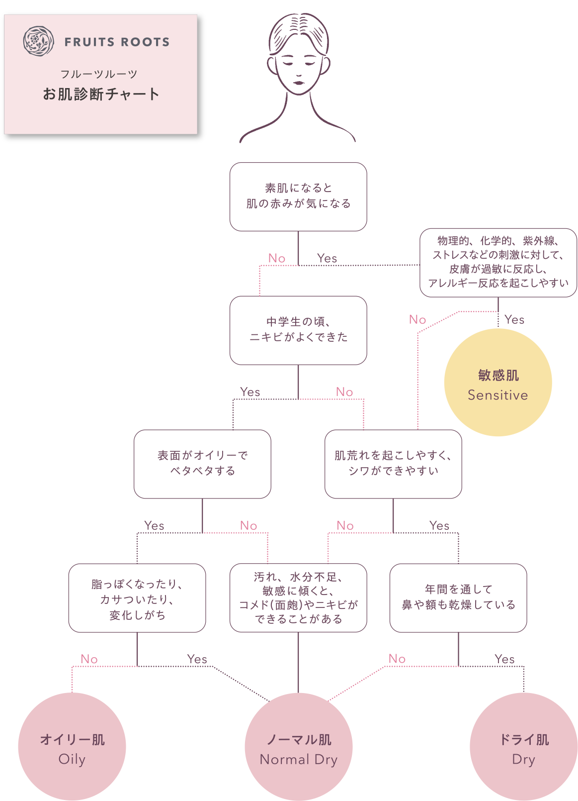 フルーツルーツ お肌診断チャート